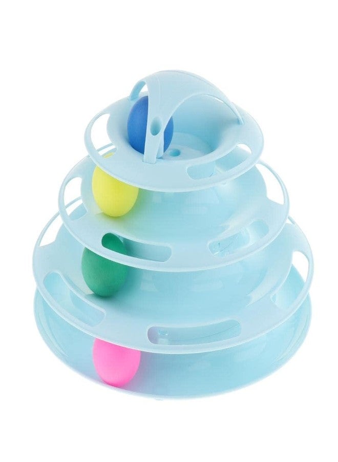 KittuPet Four Layers Pet Cat Toys Turntable Intelligence Training Ball Tray Cat Tower Color May Vary 1 pcs - Image 2